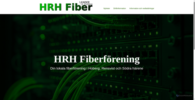 Security scan screenshot of https://hrhfiber.se
