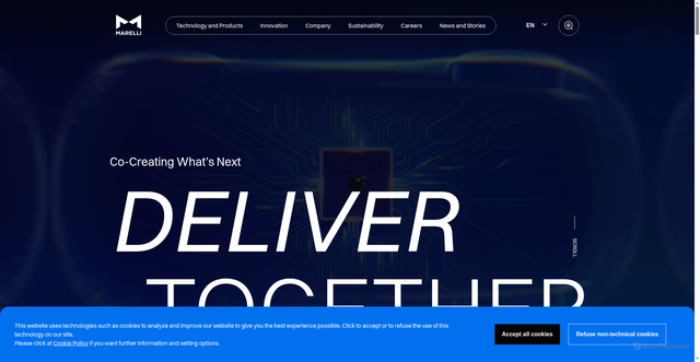 Security scan screenshot of https://marelli.com