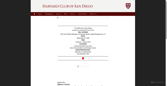 Security scan screenshot of https://hcsandiego.clubs.harvard.edu/article.html?aid=730