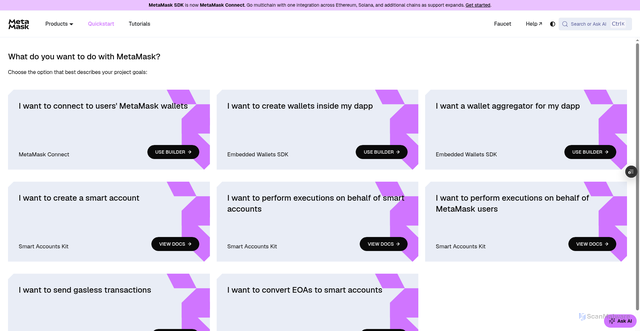 Security scan screenshot of http://metamask-docs-4q672pqsp-consensys-ddffed67.vercel.app/quickstart/