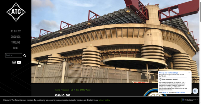 Security scan screenshot of https://www.aroundthegrounds.org/grounds-hub/rest-of-the-world/san-siro/