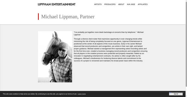 Security scan screenshot of https://www.lippmanent.com/michael-lippman/