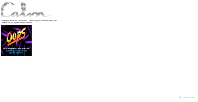 Security scan screenshot of https://api.app.aws-prod.useast1.calm.com
