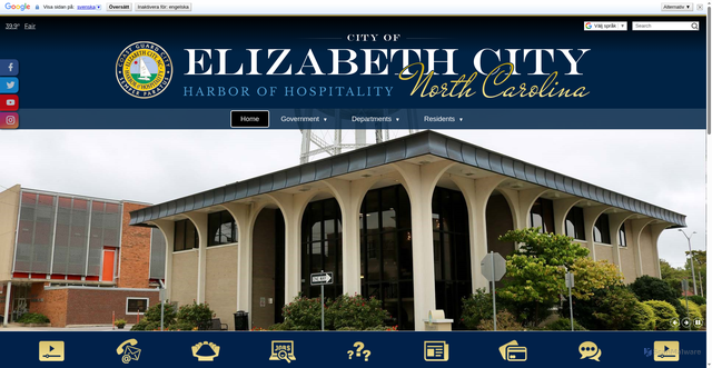 Security scan screenshot of https://elizabethcitync.gov/