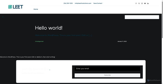Security scan screenshot of https://leet-webpage.pages.dev/hello-world/
