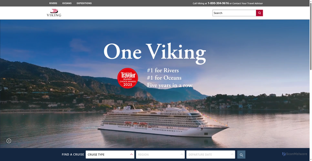 Security scan screenshot of https://www.vikingcruises.com