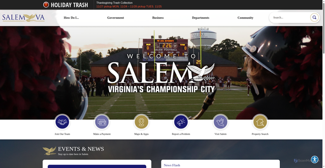 Security scan screenshot of https://salemva.gov/