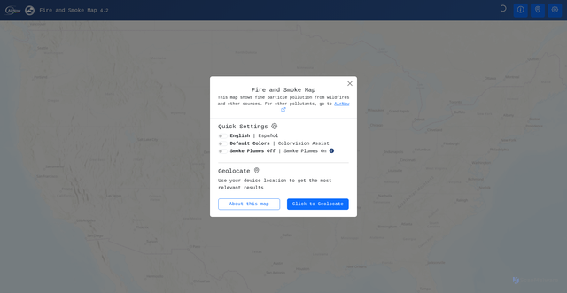 Security scan screenshot of https://fire.airnow.gov/
