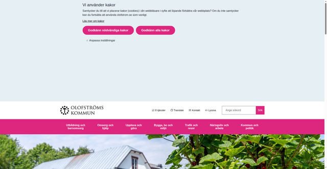 Security scan screenshot of https://olofstrom.se/