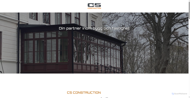 Security scan screenshot of https://c5construction.se
