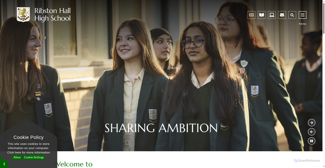 Security scan screenshot of https://www.ribstonhall.gloucs.sch.uk/