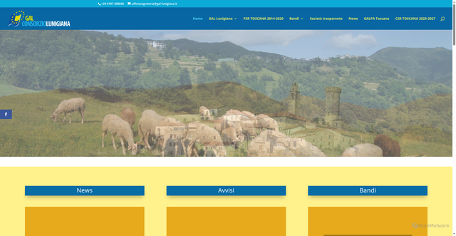 Security scan screenshot of https://www.gal-lunigiana.it/