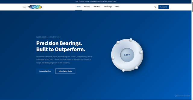 Security scan screenshot of http://gmybearing.com/