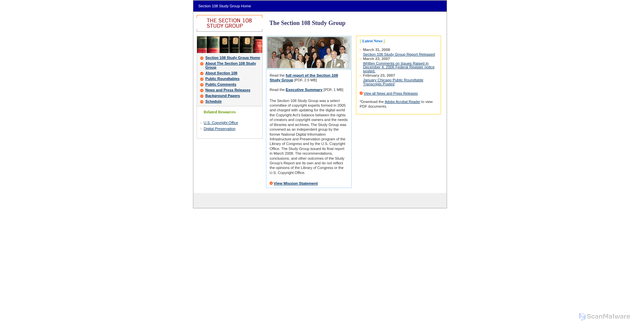 Security scan screenshot of https://section108.gov/