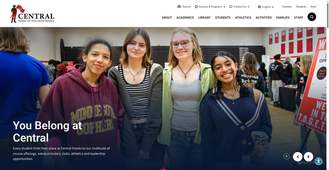 Security scan screenshot of https://central.spps.org/