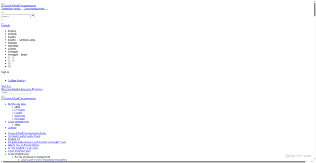 Security scan screenshot of https://us.gcr.io