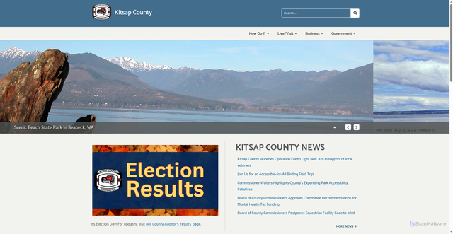 Security scan screenshot of https://www.kitsap.gov/