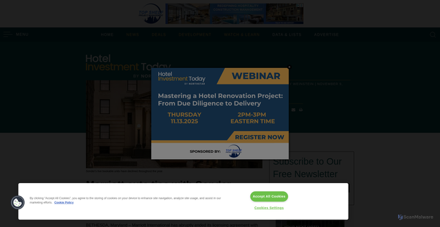 Security scan screenshot of https://www.hotelinvestmenttoday.com/Deals/Mergers-and-Acquistions/Marriott-cuts-ties-with-Sonder