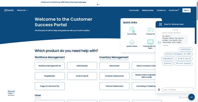 Security scan screenshot of https://hotschedules.zendesk.com