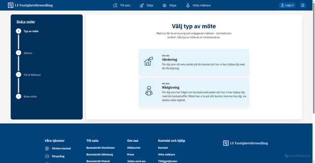 Security scan screenshot of https://lansfast.se