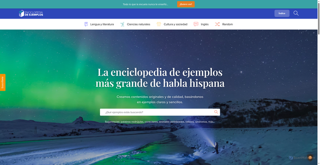Security scan screenshot of https://ejemplos.co