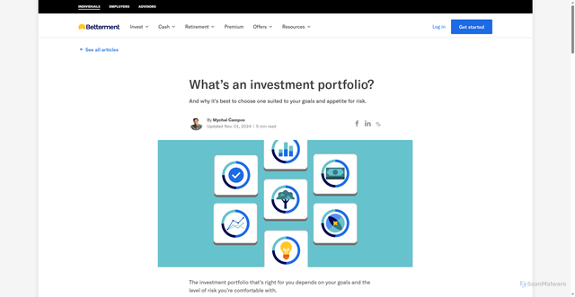 Security scan screenshot of https://www.betterment.com/resources/whats-an-investment-portfolio