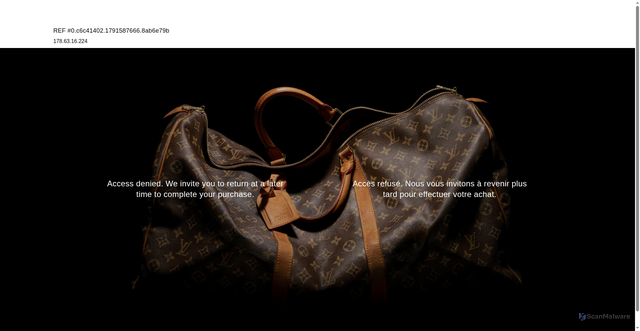 Security scan screenshot of https://louisvuitton-sso.com