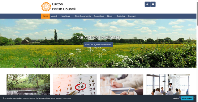 Security scan screenshot of https://www.euxtoncouncil.org.uk/