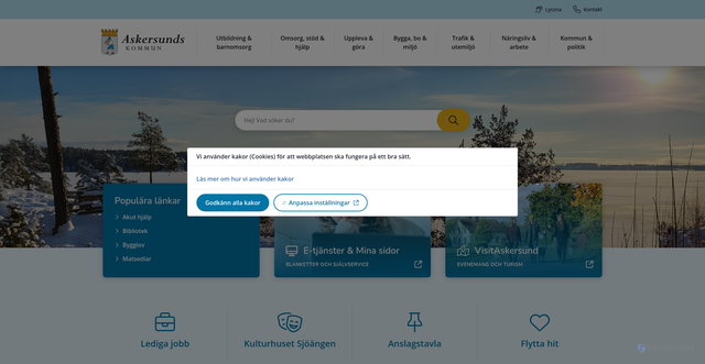 Security scan screenshot of https://Askersund.se
