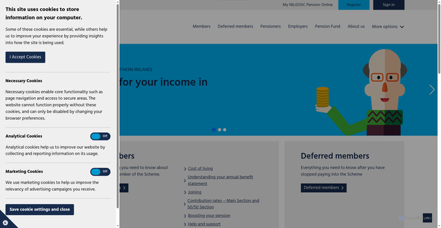 Security scan screenshot of https://nilgosc.org.uk/