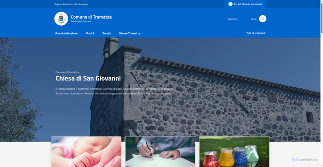 Security scan screenshot of https://www.comune.tramatza.or.it/