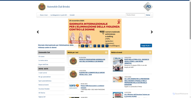 Security scan screenshot of https://www.brindisi.aci.it