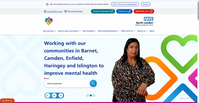 Security scan screenshot of http://www.candi.nhs.uk