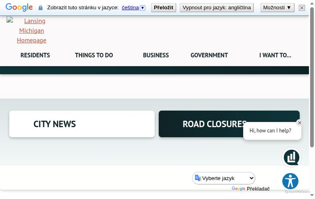 Security scan screenshot of https://www.lansingmi.gov/