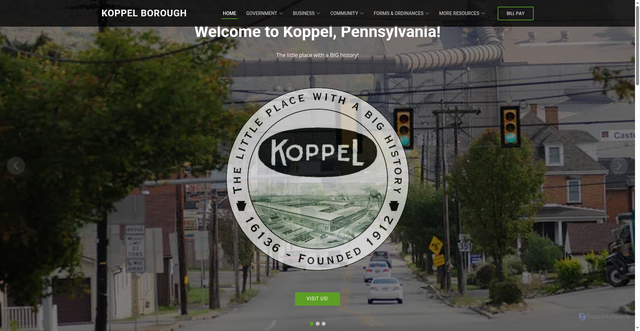Security scan screenshot of https://koppelborough.gov/