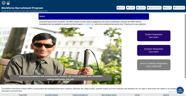 Security scan screenshot of https://www.wrp.gov/wrp