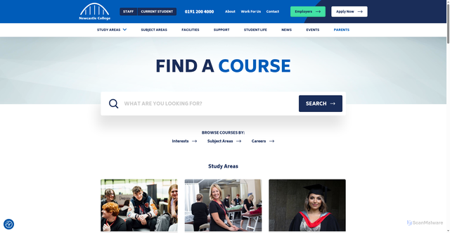 Security scan screenshot of https://www.ncl-coll.ac.uk/