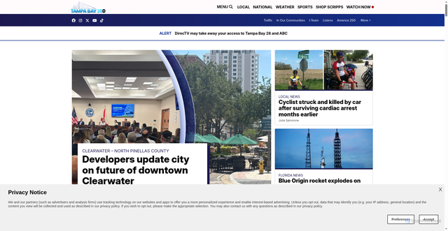 Security scan screenshot of https://abcactionnews.com