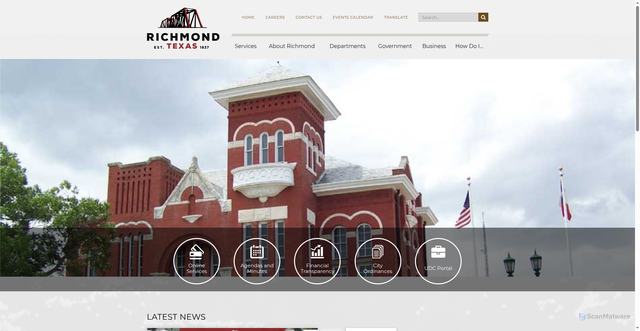 Security scan screenshot of https://www.richmondtx.gov/