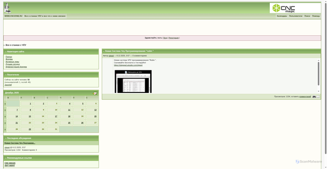 Security scan screenshot of https://www.cnczone.ru