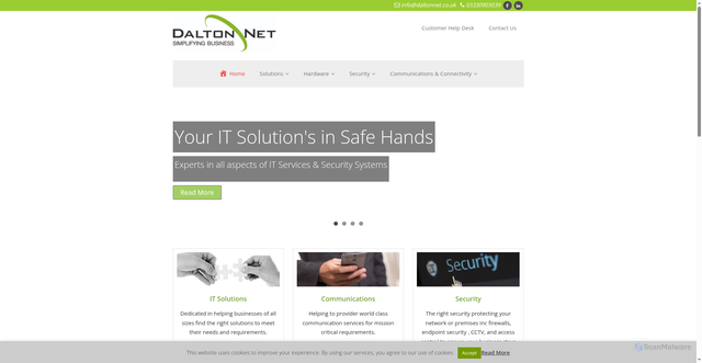 Security scan screenshot of https://daltonnet.co.uk