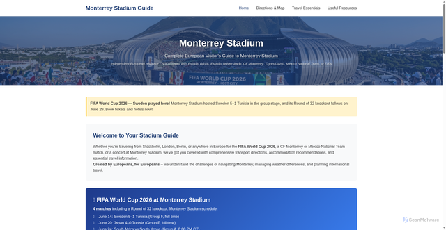 Security scan screenshot of https://monterreystadium.com/
