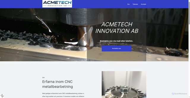 Security scan screenshot of https://acmetech.se