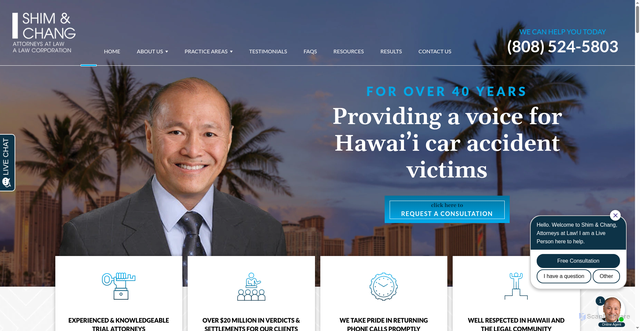 Security scan screenshot of https://www.shimchanglawyers.com/car-accident-attorney-honolulu/