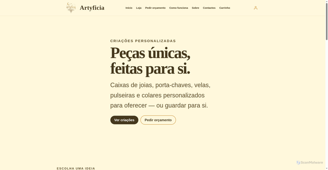 Security scan screenshot of http://artyficia.pt/