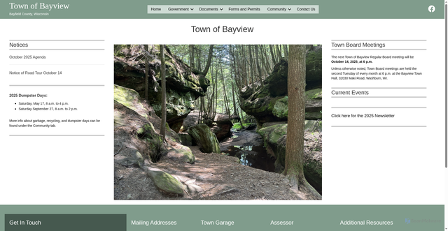 Security scan screenshot of https://townofbayviewwi.gov/