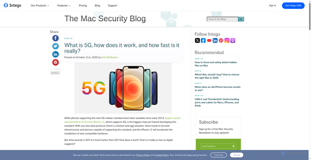 Security scan screenshot of https://www.intego.com/mac-security-blog/what-is-5g-how-does-it-work-and-how-fast-is-it/