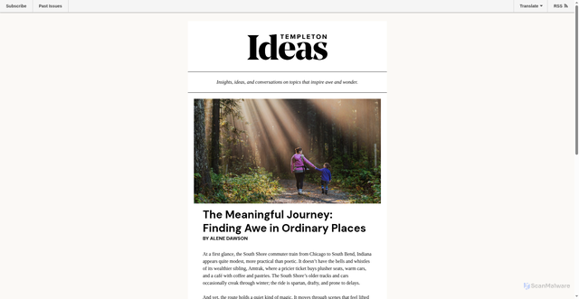 Security scan screenshot of https://mailchi.mp/templeton.org/templetonideas_20260211?e=9a9b26aac6