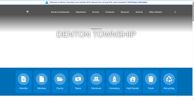 Security scan screenshot of https://dentontownshipmi.gov/