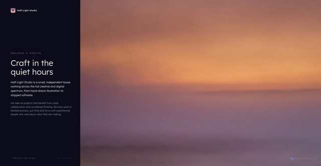 Security scan screenshot of https://halflightstudio.pages.dev/